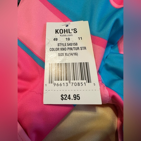 Lands’ End Size XL (14-16) Striped Swim Top NWT - Picture 4 of 7